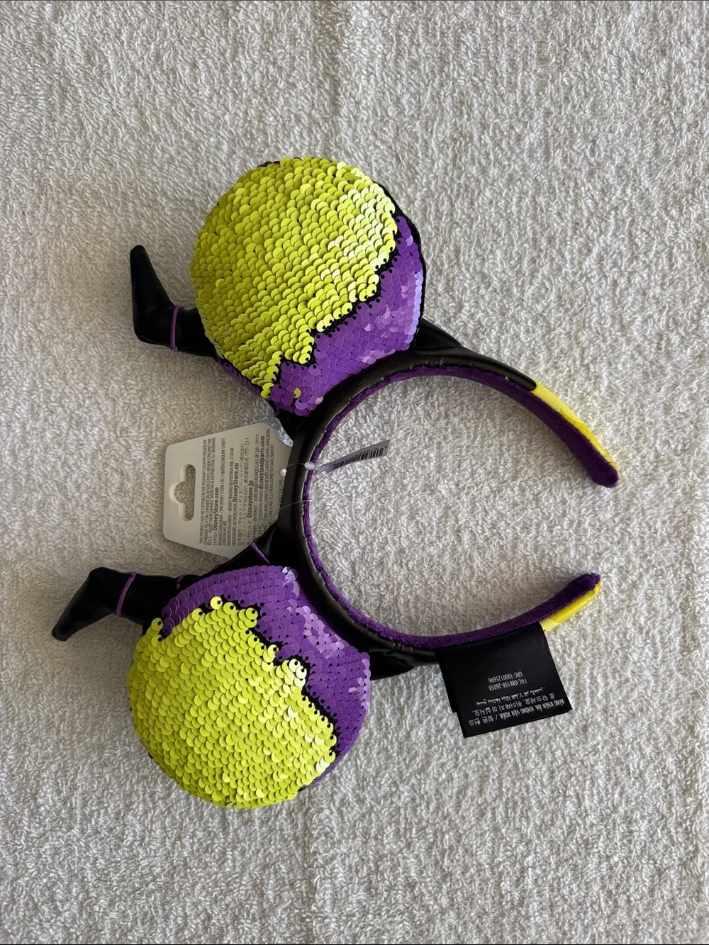 Disney Black and Purple Maleficent Reversible Sequin Horns Ears Headband